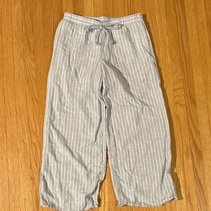 Art Class Light blue and White Striped Linen style pants